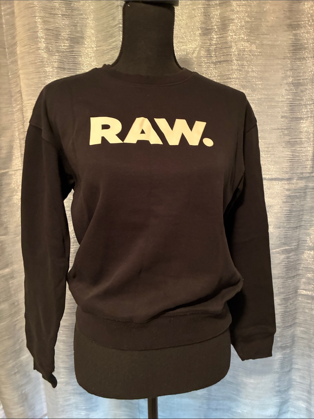 RAW Black Crewneck Sweatshirt